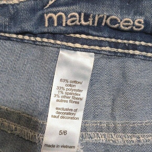 MAURICES Ellie Jeans Womens 5 6‎ Light Wash Denim Pants Capris Cropped Stretch - Picture 3 of 5